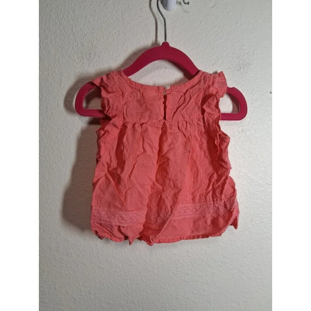 OshKosh Cotton Tank Top Summer Boho Casual Baby Girls 6 months Pink